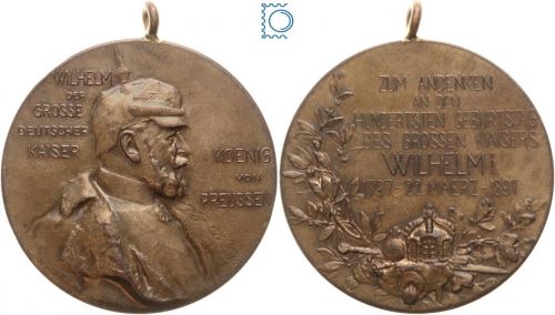 Kaiser Wilhelm I. Erinnerungsmedaille 1897- Centenarmedaille
