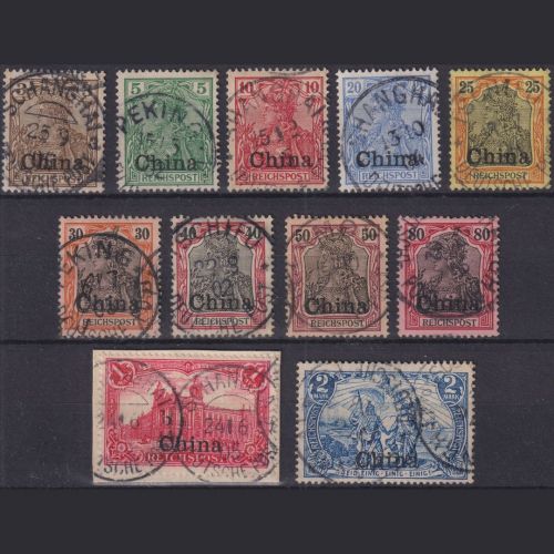 Deutsch Post in China - MiNr. 15-25 gestempelt