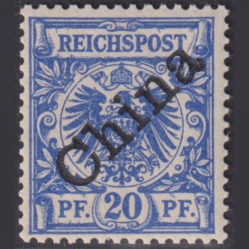 Deutsch Post in China - MiNr. 4 I postfrisch (Aufdruck 45° diagonal)