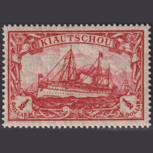 Deutsch Kolonien Kiautschou - MiNr. 34 I A postfrisch, ½ $ Kaiseryacht