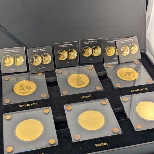 Münzbox Bullion Coins of the World 999 Fine Gold 1/200 Oz Münzbox
