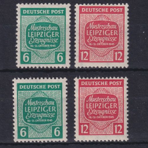 SBZ, Michel Nr. 124-125 X + Y ungebaucht mit Falz