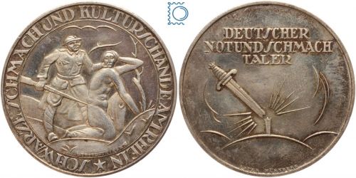 Medaille | Not- und Schmachtaler | Schwarze Schmach und Kulturschande am Rhein