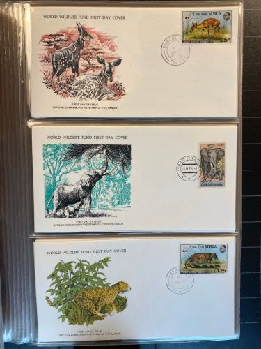 MOTIV TIER WWF Sammlung mit über 140 FDC Ersttagsbriefe im Binder