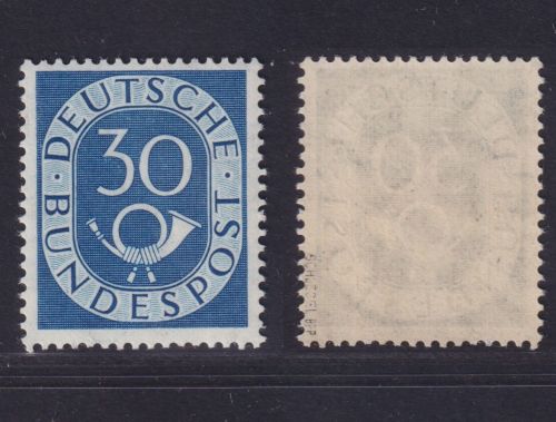 Bund MiNr. 132 - 30 Pf. Posthorn postfrisch, tief geprüft Schlegel BPP
