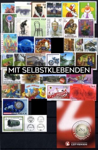 Österreich Jahrgang 2002 postfrisch komplett – mit Selbstklebenden