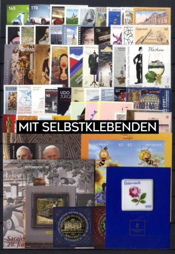 Österreich Jahrgang 2014 postfrisch komplett – mit Selbstklebenden