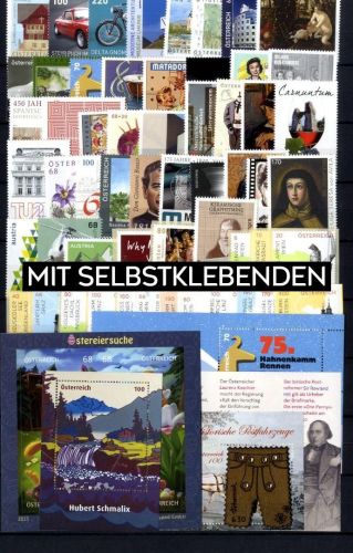 Österreich Jahrgang 2015 postfrisch komplett – mit Selbstklebenden