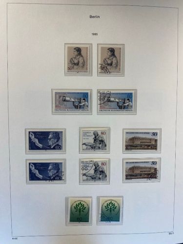 BERLIN Sammlung 1985-1990 postfrisch & gestempelt auf Kabe Bi-Collect Vordruck