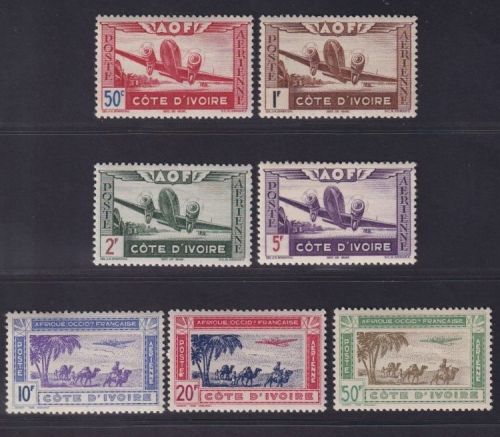Elfenbeinküste 1942 MiNr. 190-197 postfrisch - Flugpostmarken