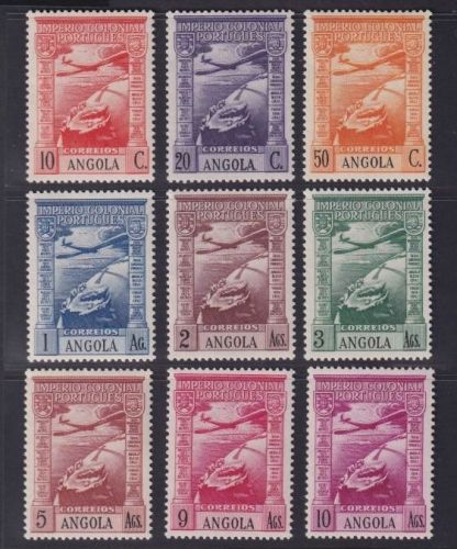 Angola 1938 - Nr. 284-292 postfrisch - Flugpost Portugiesisches Kolonialreich