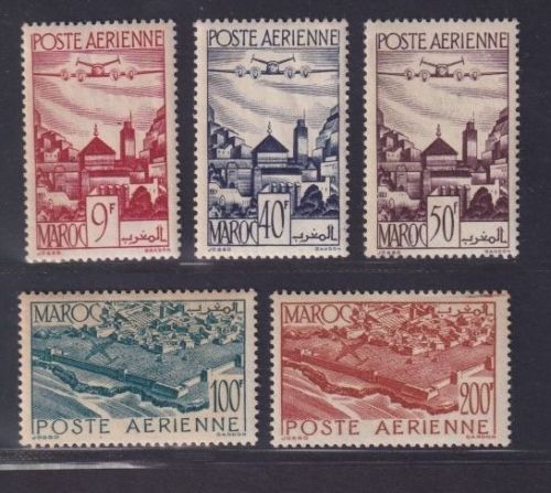 Marokko 1947 MiNr. 268-272 postfrisch - Flugpostmarken