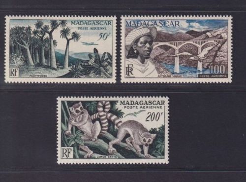 Madagaskar 1954 MiNr. 426-428 postfrisch - Flugpostmarke RF
