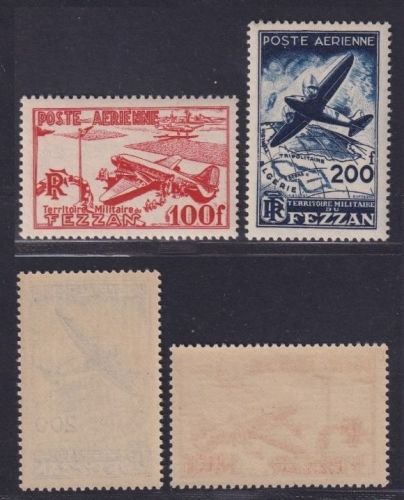 FEZZAN 1948 MiNr. 31-32 postfrisch - Flugpostmarke RF