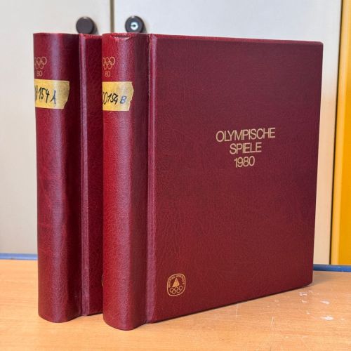 Olympische Spiele 1980 - postfrische Motivsammlung - in zwei KABE Klemmbindern