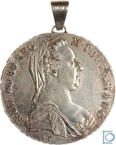 Maria Theresia Taler 1780 mit Anhänger in Silber für Halskette