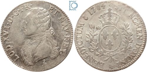 Frankreich Ecu aux branches d'olivier 1784 A Ludwig XVI. (1774-1792) Paris