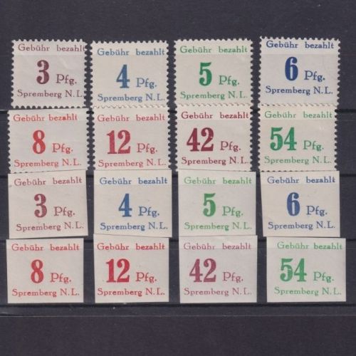 Lokalausgaben Spremberg 1946 - Michel Nr. 7-14 A + B postfrisch