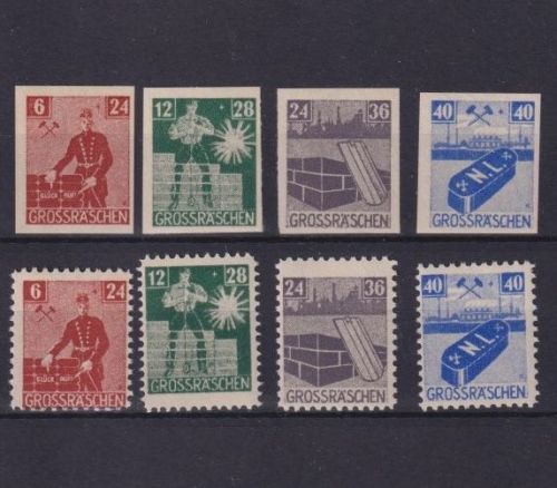 Lokalausgaben Grossräschen 1946 - Michel Nr. 43-46 A + B postfrisch