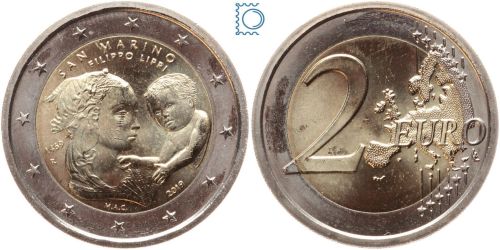 San Marino 2 Euro 2019 - Filippo Lippi - Lose Münze