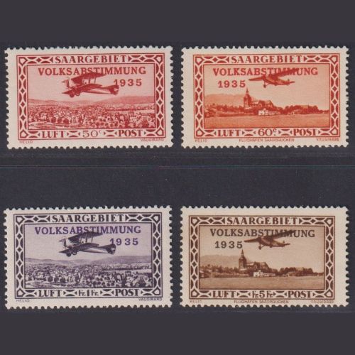 Saargebiet, Mi-Nr. 195-198 postfrisch - Flugpost Volksabstimmung 1935