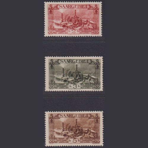 Saargebiet Mi-Nr. 119-121 postfrisch - Freimarken 1927