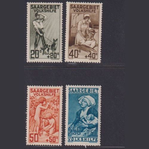Saargebiet, Mi-Nr. 104-107 postfrisch - Volkshilfe 1926 - Pflegedienste (I)
