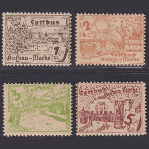 Lokalausgaben Cottbus 1946 - Michel Nr. 21-24 postfrisch - Wiederaufbau