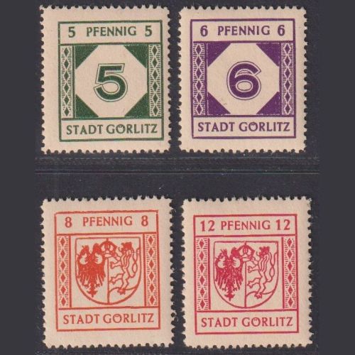 Lokalausgaben Görlitz 1946, Michel Nr. 1-4 postfrisch