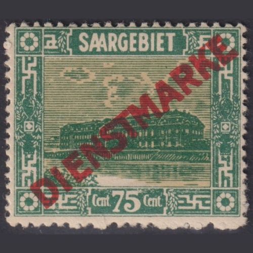 Saargebiet Dienstmarken MiNr. D 10 I ungebraucht mit Falz