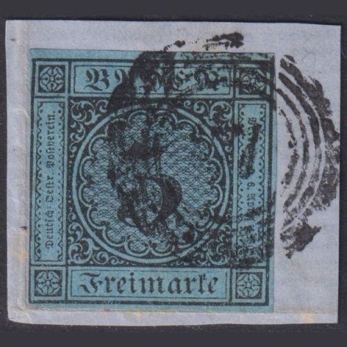 Baden 1858 - Michel Nr. 8 a - 3 Kreuzer gestempelt - Freimarke Wappen
