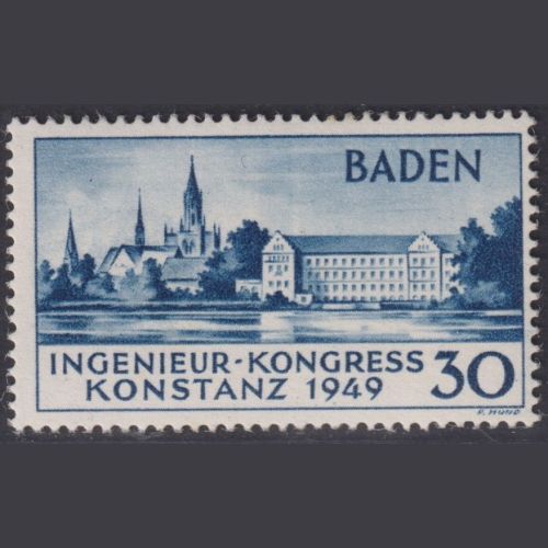 Französische Zone, Baden Michel Nr. 46 II ungebraucht, geprüft Schlegel - Konstanz