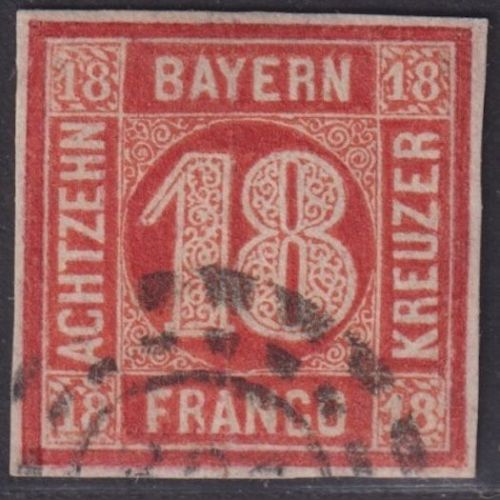 Bayern Michel Nr. 13 b gestempelt oMr - geprüft Bühler - KW 600 €