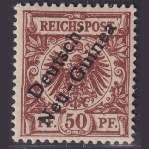 Deutsch Ostafrika 1897 - Nr. 6 ungebraucht - 25 P auf 50 Pf diagonaler Aufdruck