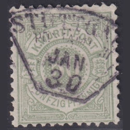 Altdeutschland Württemberg 1875 - MiNr. 49 gestempelt - 50 Pfennig