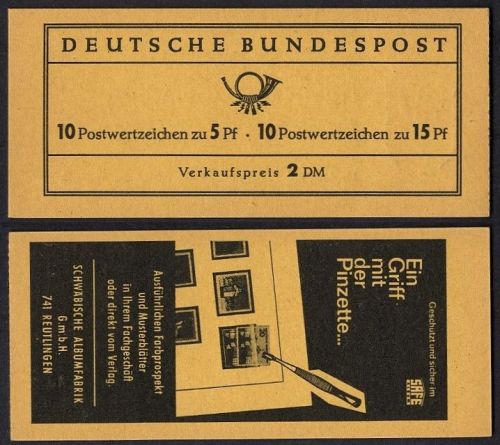 Bund, Markenheftchen MH 10 u RLV XX aa postfrisch - Albertus / Tegel
