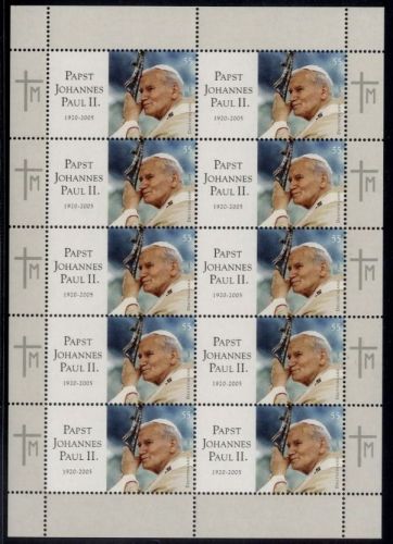 Bund, Michel Nr. 2460 Zehnerbogen postfrisch - Papst Johannes Paul II.
