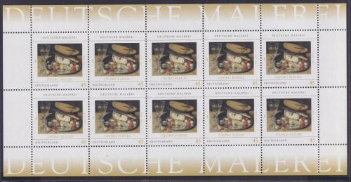 Bund, Michel Nr. 2761 Zehnerbogen postfrisch - Deutsche Malerei: Georg Flegel