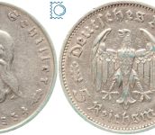 Deutsches Reich - 5 Mark 1934 F - Friedrich Schiller - Jäger 359