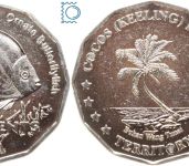 Cook Inseln, 50 Cent 2004, Keeling Cocos Islands, Butterflyfisch Fisch