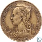Reunion 20 Francs 1962 Aluminiumbronze, Französische Kolonien