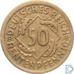 Weimarer Republik, 50 Reichspfennig 1924 A,