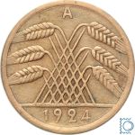 Weimarer Republik, 50 Reichspfennig 1924 A,
