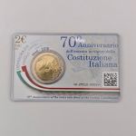 Italien 2 Euro 2018 - 70 Jahre Italienische Verfassung - Original in Coincard Blister OVP