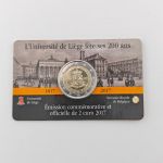 2 Euro Gedenkmünze Belgien 2017 - Universität Lüttich - wallonische Coincard
