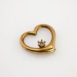 Anhänger aus Gold herzförmig mit Diamant