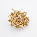 Brosche/Anhänger aus Gold mit Diamanten Blütenornament um 1900