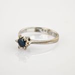 Ring aus Weißgold mit Saphir & Diamanten um 1970 | 585 / 1,9g / Gr. 48