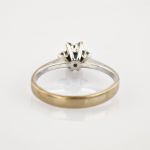 Ring aus Weißgold mit Saphir & Diamanten um 1970 | 585 / 1,9g / Gr. 48
