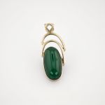 Silber Anhänger mit Chrysopras oval modern